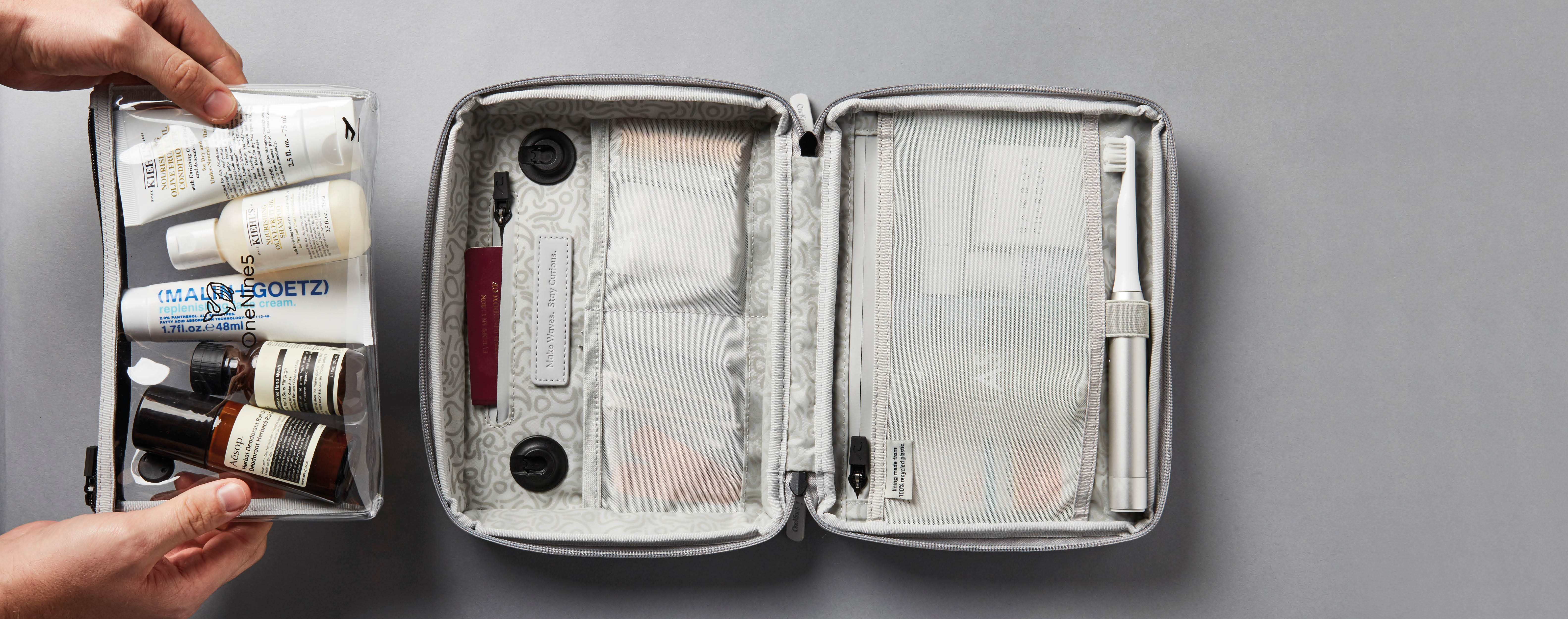 Title - OneNine5 - washbag, open