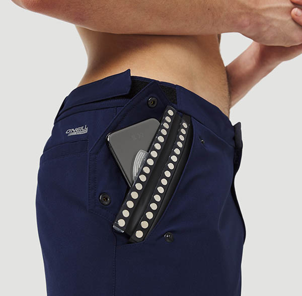 Smartphone in a self-sealing pocket