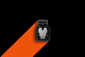 top view product rendering of the V-BUCKLE 25 sewable