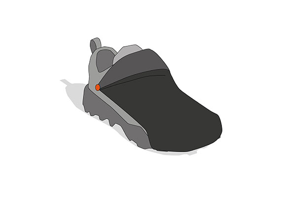 Fastening concept for footwear cover