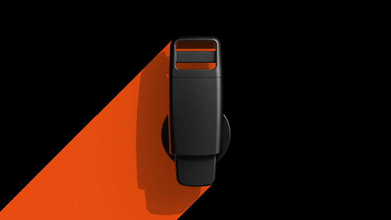 SNAP push fastener combined with SNAP counterpart shown from above