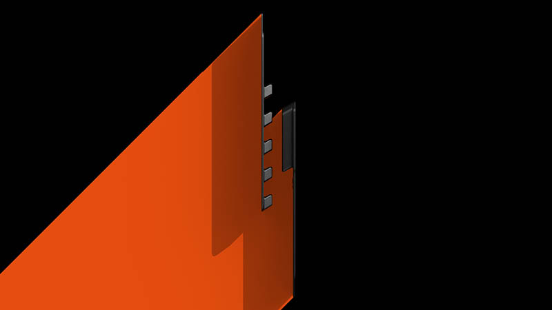 STRIPE fastener opened shown in profile