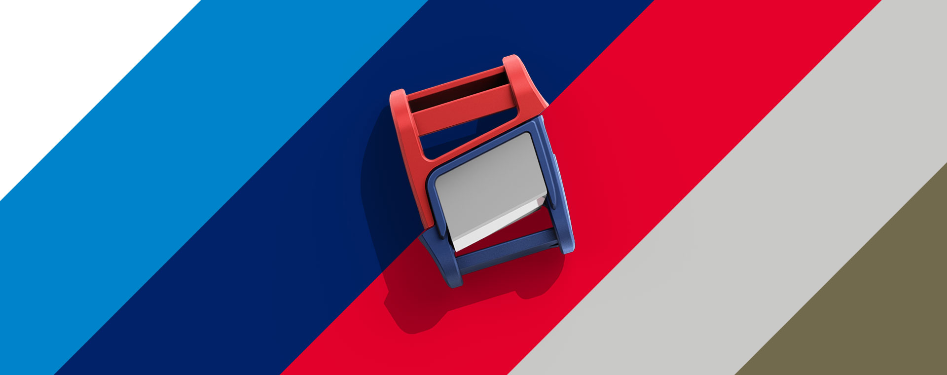 SLIDER buckle customized - blue and red