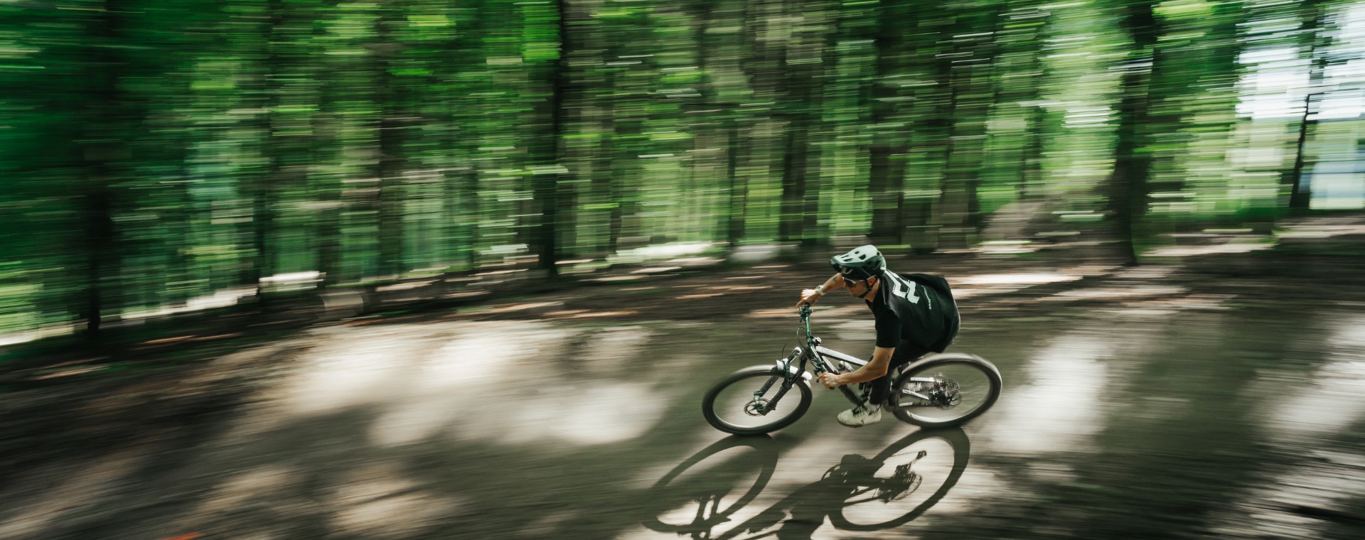 Biker in action