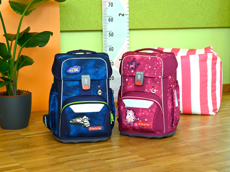 two GIANT school bags with FIDLOCK buckle