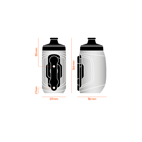 TWIST bottle 450 kids + bike base